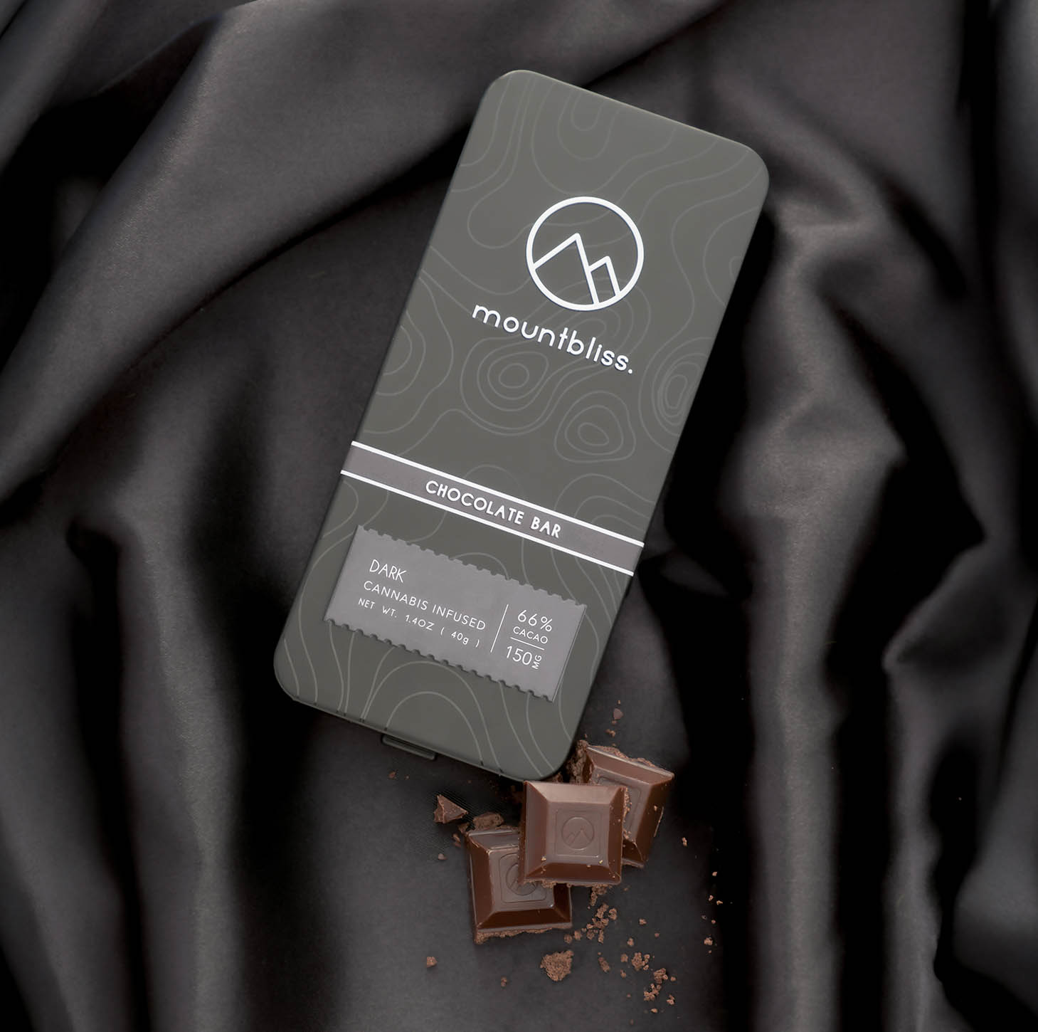 Dark Chocolate Bar – 150MG THC | 66% Cacao